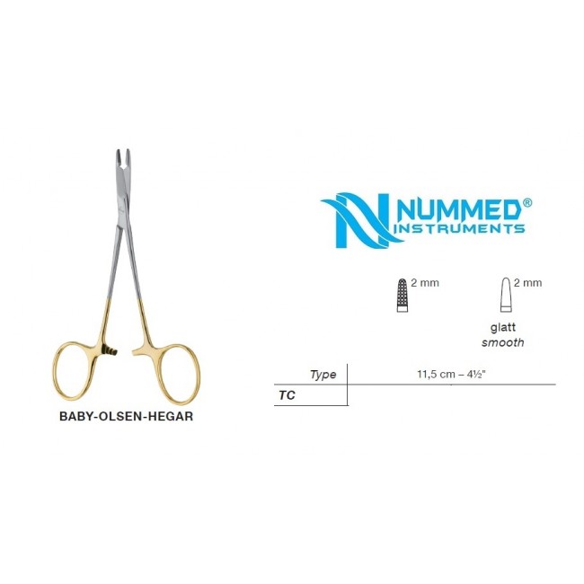 Baby Olsen Hegar Needle Holder,11.5 cm,TC Baby Olsen Hegar Needle Holder,11.5 cm,TC